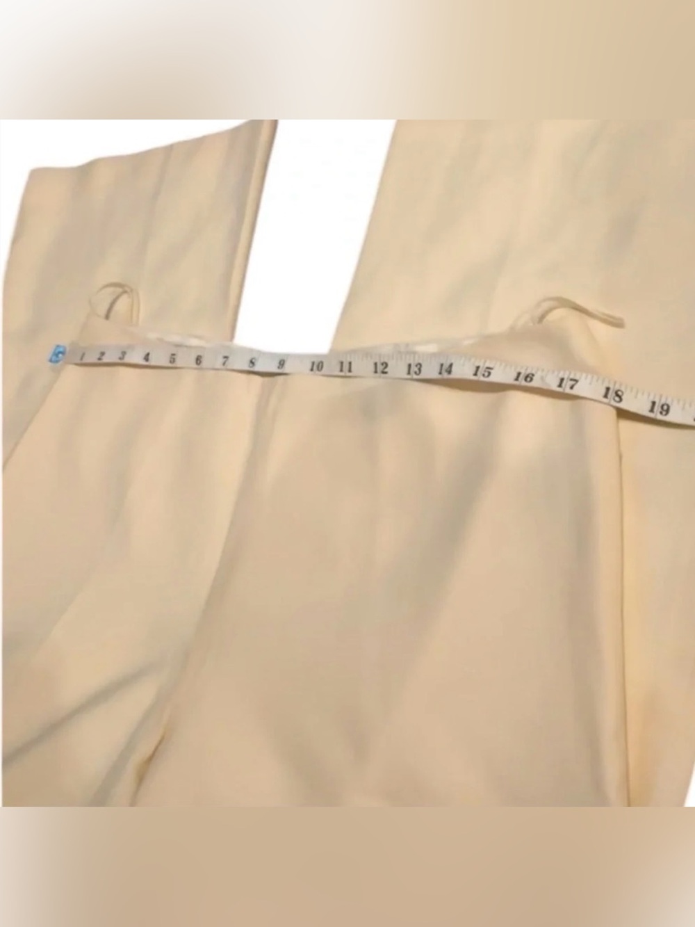Vintage Ralph Lauren Black Label Wool Wide Leg Butter Cream Ivory Lined Pants - Picture 8 of 8